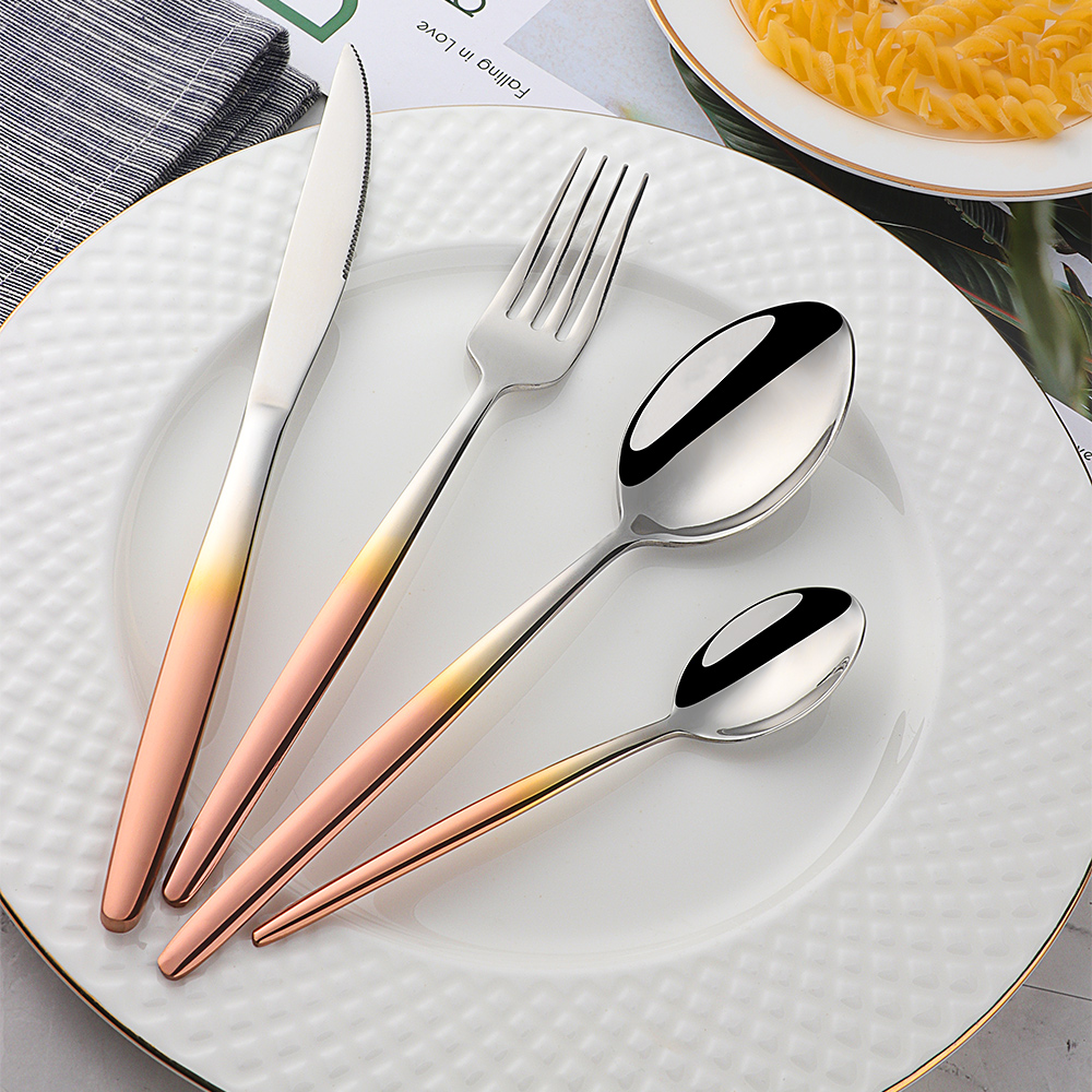 Gökkuşağı sofra takımı seti al - Gold Plated Cutlery incelemesi ve fiyatı