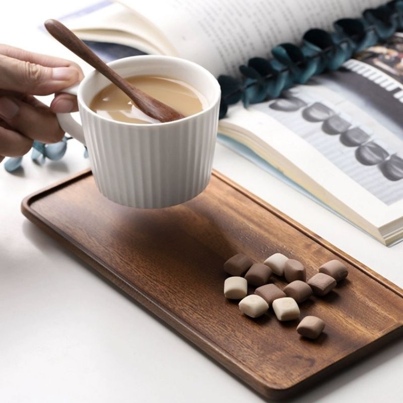 Doğal Ahşap Dikdörtgen Servis  - Wooden Serving Tray incelemesi ve fiyatı