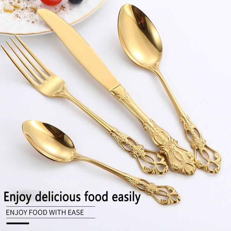24 Parçalık Altın Rengi Yemek  - Gold Plated Cutlery incelemesi ve fiyatı