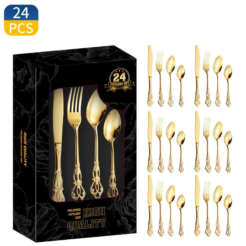 24 Parçalık Altın Rengi Yemek  - Gold Plated Cutlery incelemesi ve fiyatı