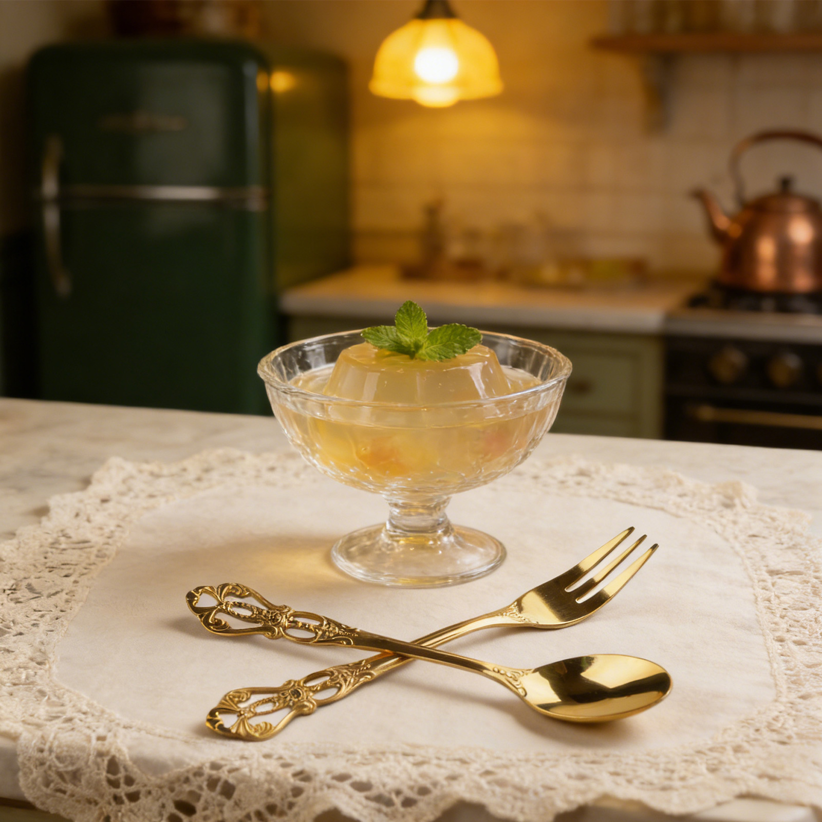1 çift Vintage Altın Kaşık Çat - Gold Plated Cutlery incelemesi ve fiyatı