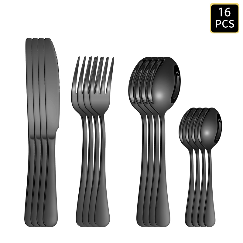 4/6/16/24 Parça Siyah Paslanma - Gold Plated Cutlery incelemesi ve fiyatı