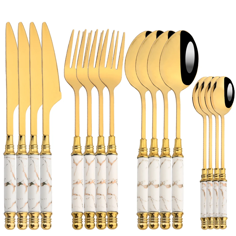 16 adet sofra seti çatal bıçak - Gold Plated Cutlery incelemesi ve fiyatı