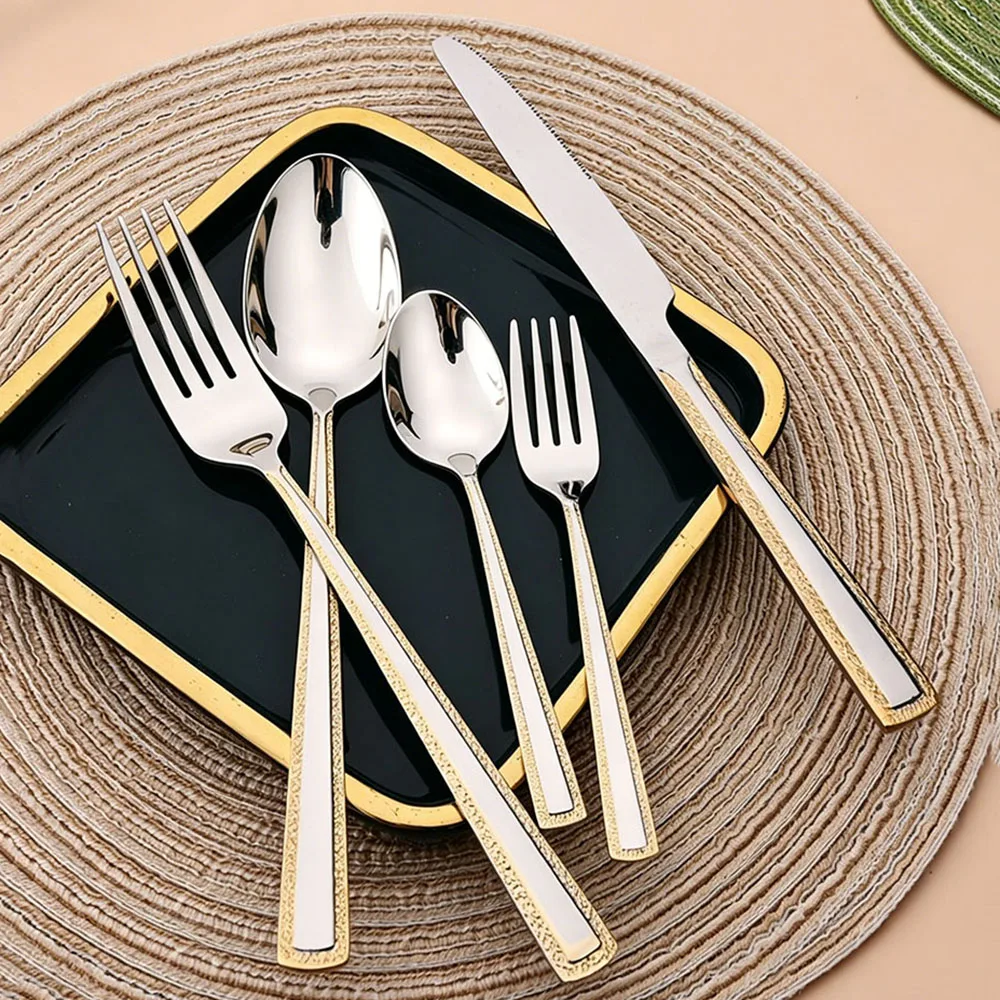 4 adet paslanmaz çelik çatal b - Gold Plated Cutlery incelemesi ve fiyatı