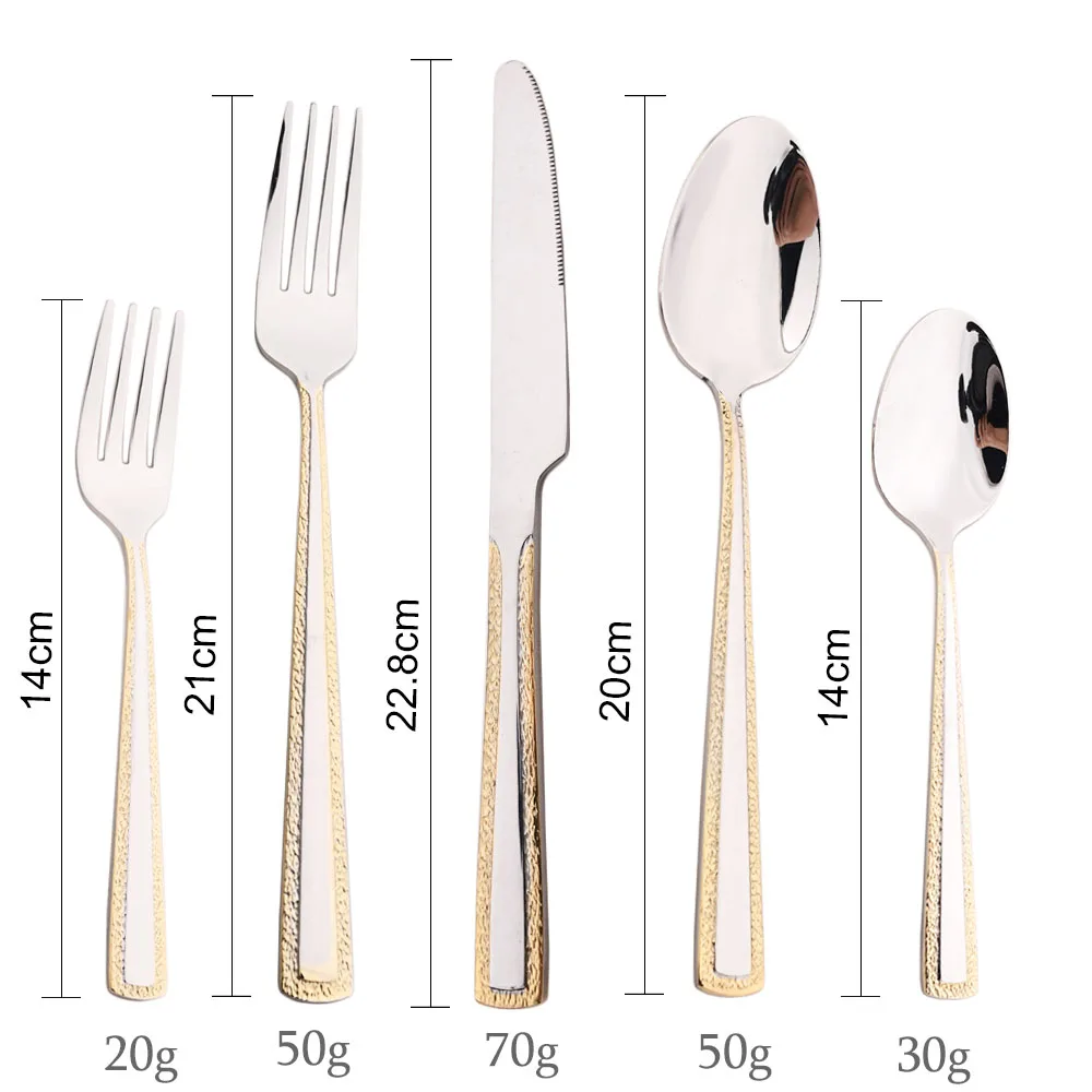 4 adet paslanmaz çelik çatal b - Gold Plated Cutlery incelemesi ve fiyatı
