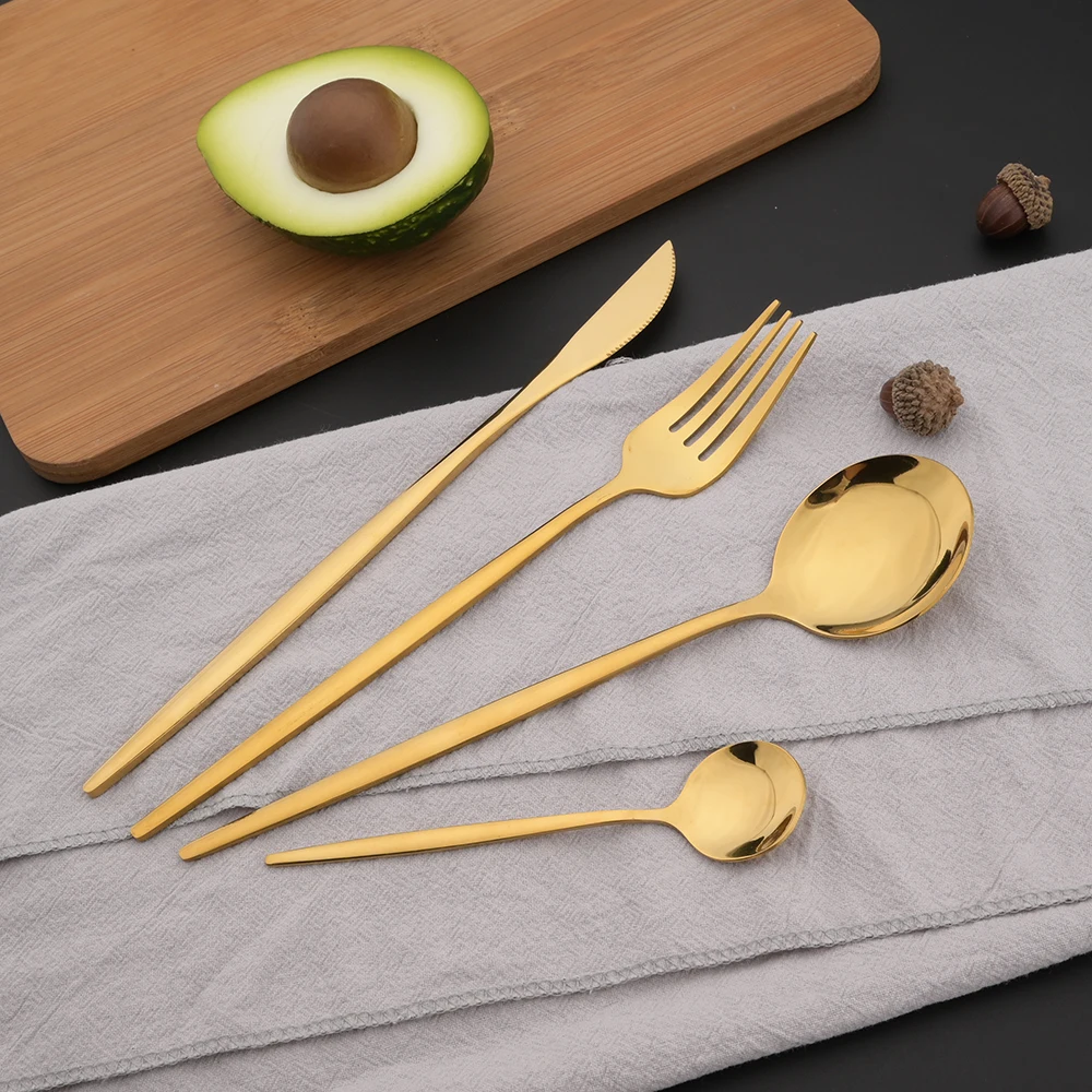 16 adet Yeşil Altın Yemek Takı - Gold Plated Cutlery incelemesi ve fiyatı